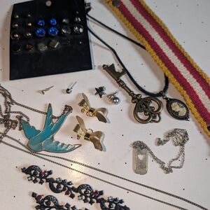 Assorted Jewelry Set with Blue Bird Necklace